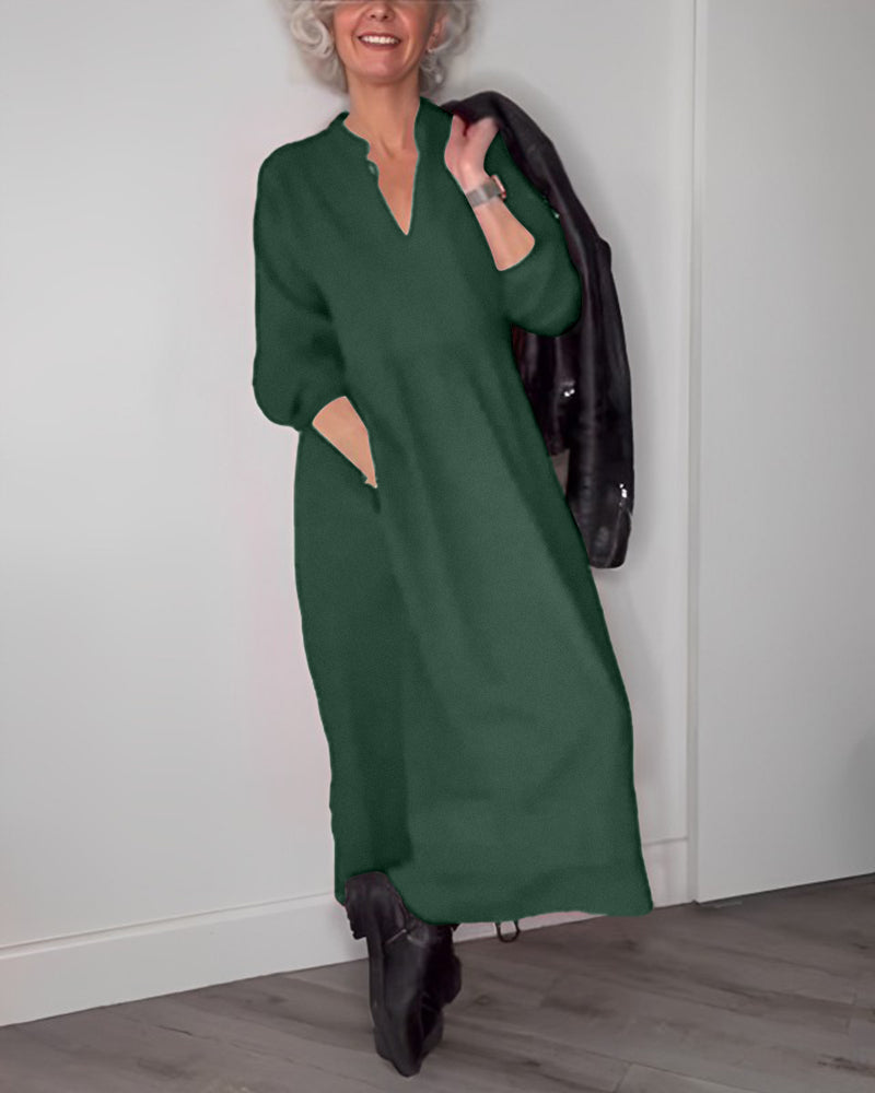 AD | Elegant lång Alana-klänning med fickor