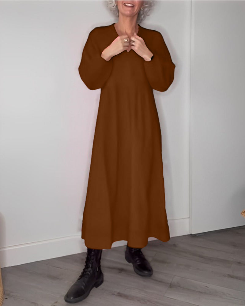 AD | Elegant lång Alana-klänning med fickor