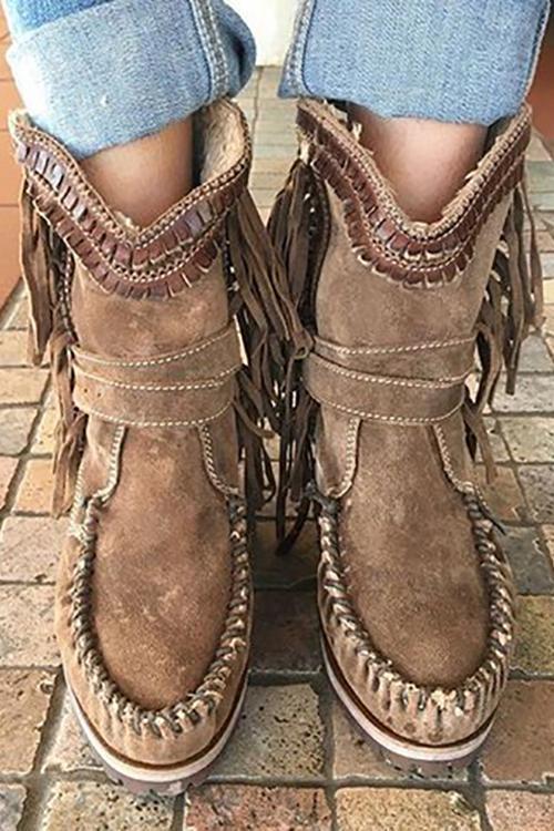 AD | Moccasinboots i mocka med fransar