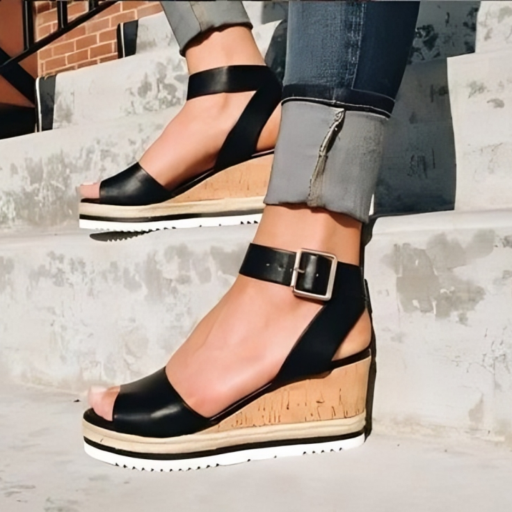 AD | | Eleganta sandaler med kilklack