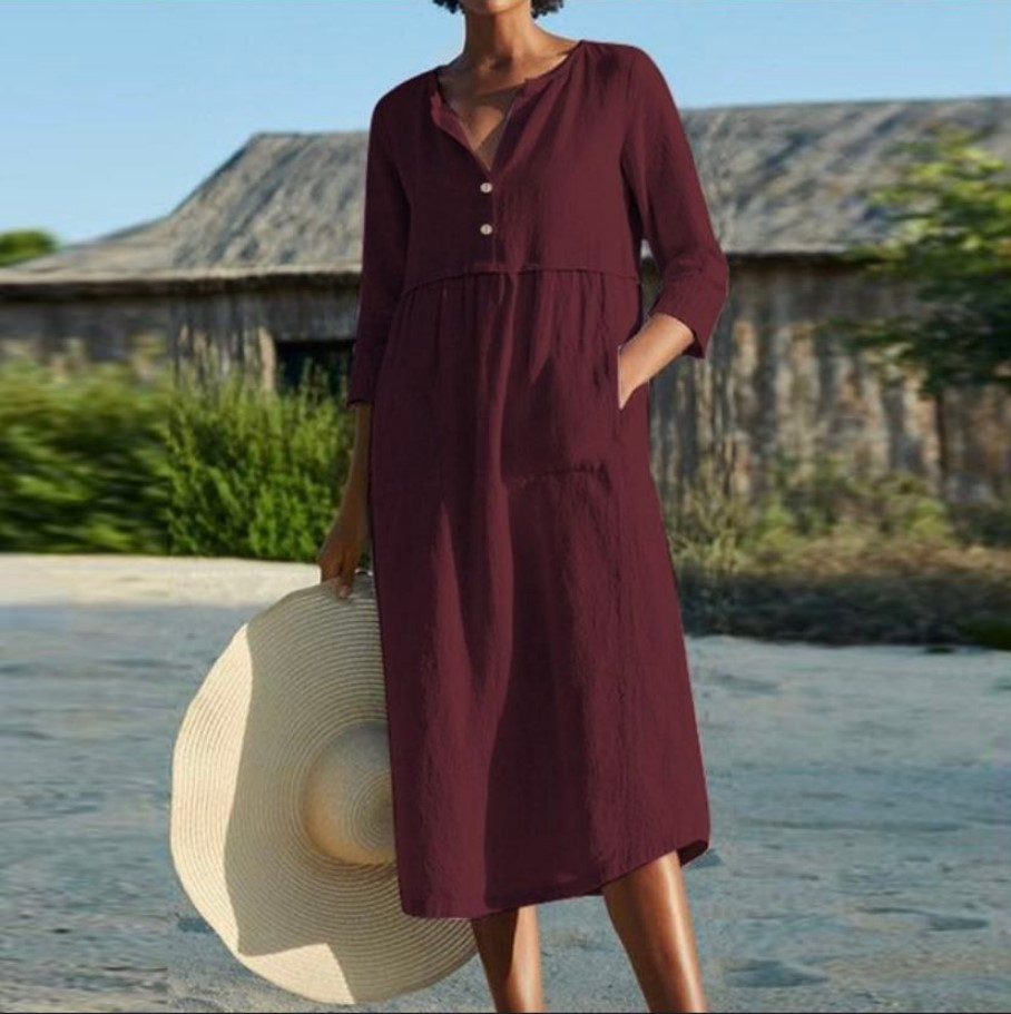 AD | Boho klänning med halv ärm