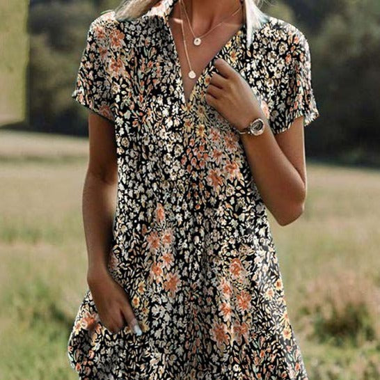 AD - Blommig vintageklänning