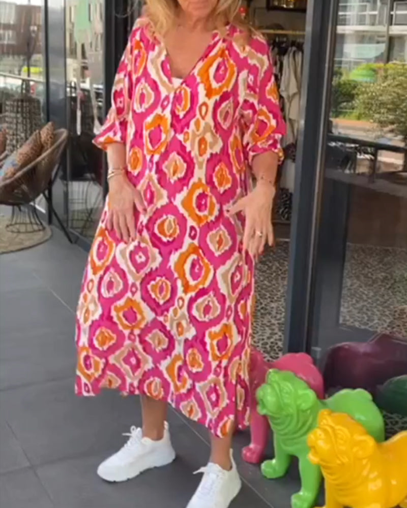 AD | Sommarklänning i färg med tryck