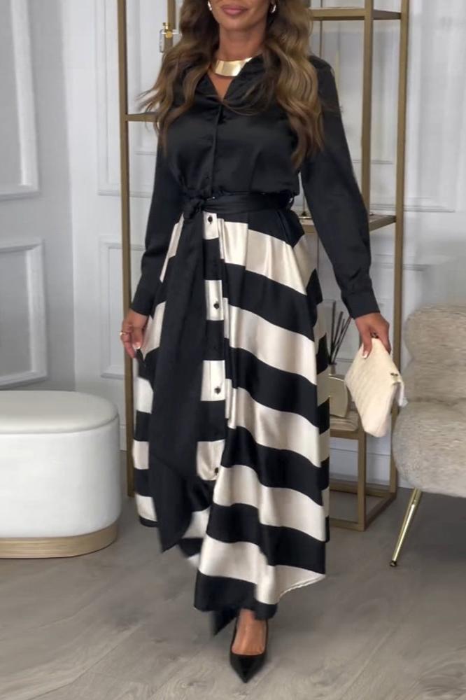 AD | Randig maxiklänning med en chic look
