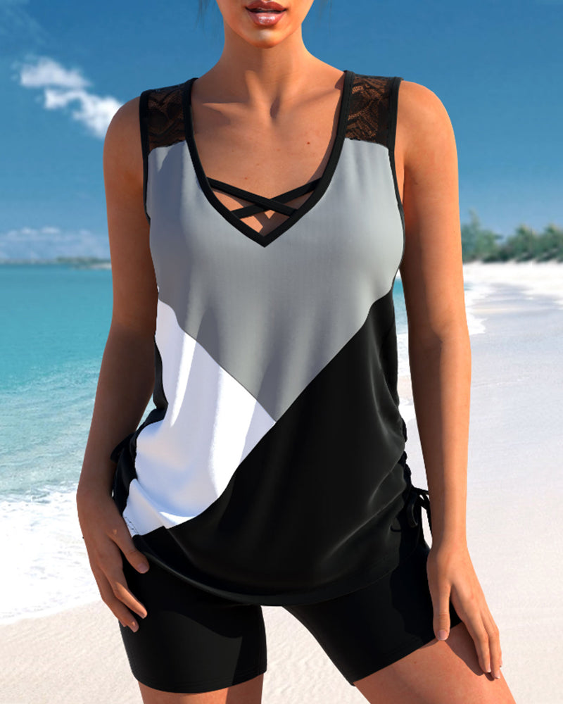 AD | 3-färgad tankini