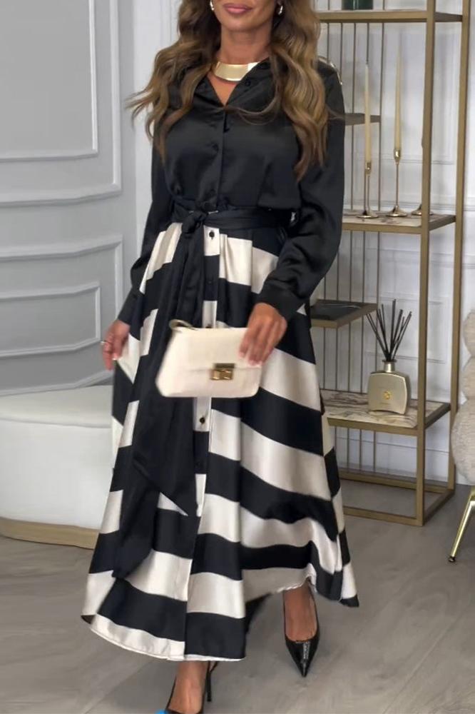 AD | Randig maxiklänning med en chic look