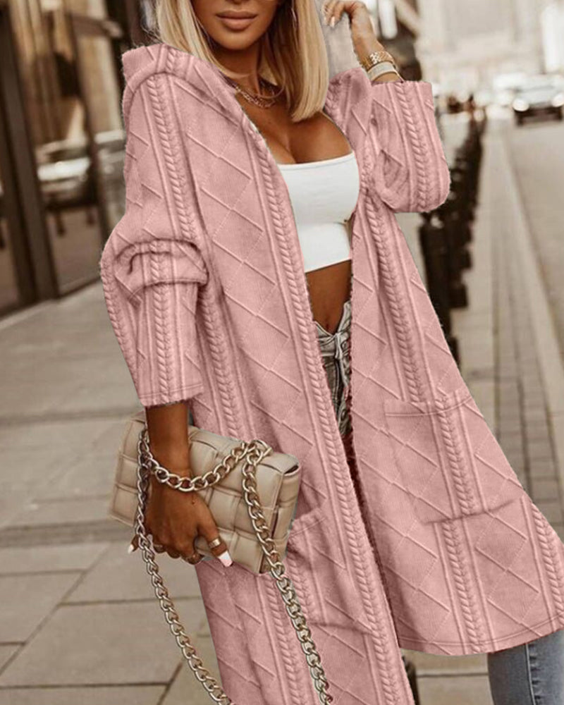 AD | Stickad cardigan med huva