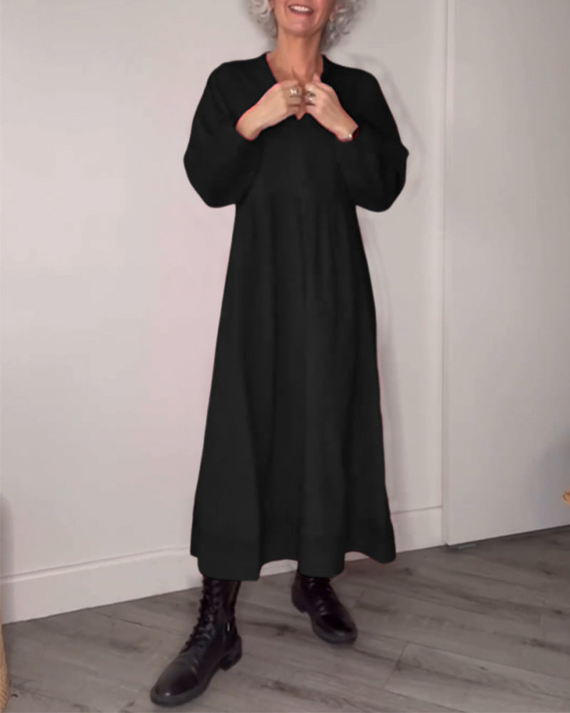 AD | Elegant lång Alana-klänning med fickor