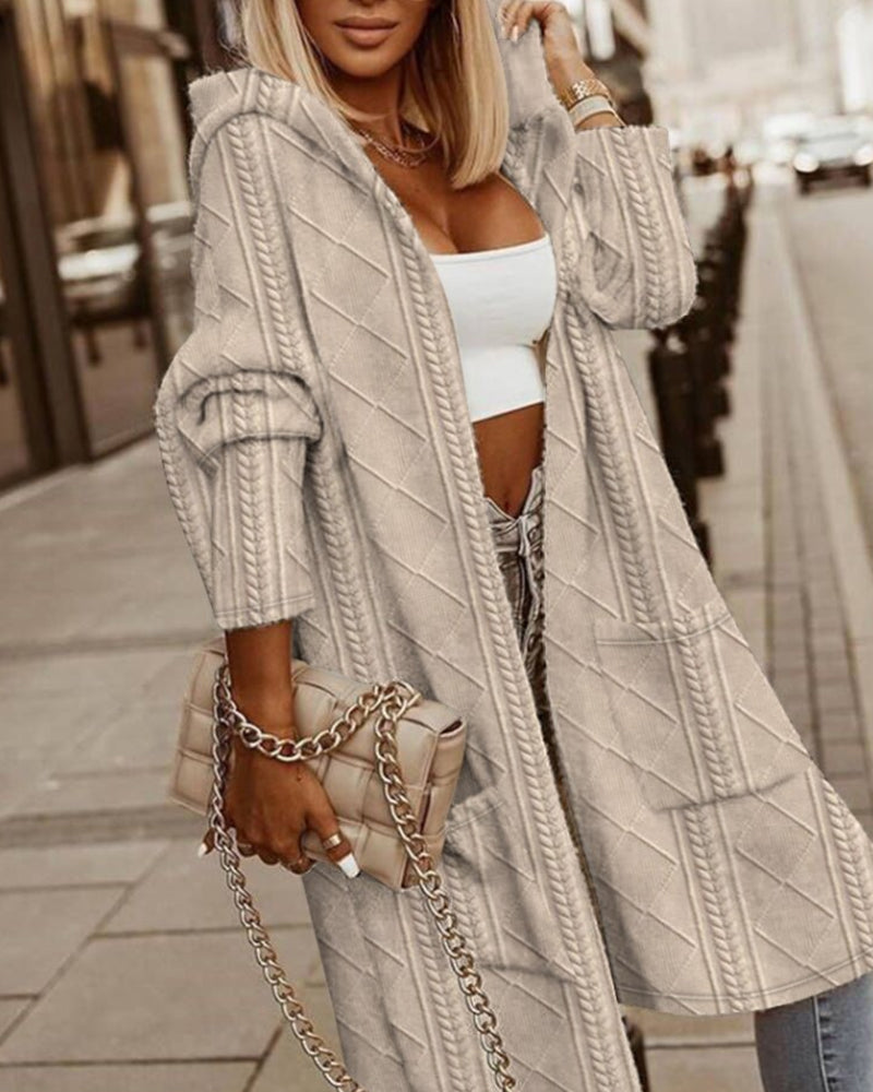 AD | Stickad cardigan med huva