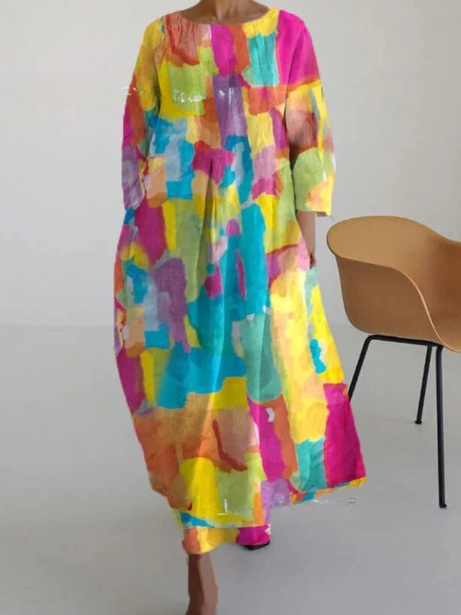 AD | Elegant färgglad sommarklänning