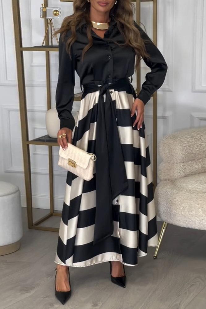 AD | Randig maxiklänning med en chic look