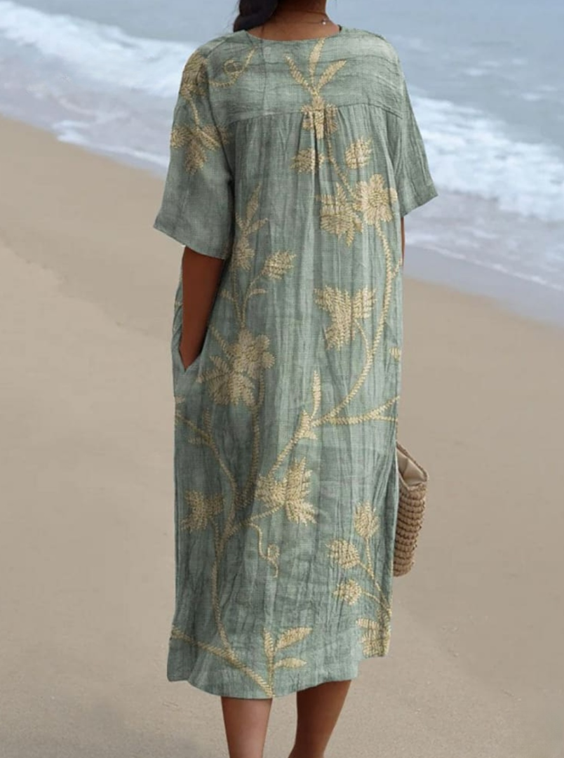 AD | Retro strandklänning med sommartryck