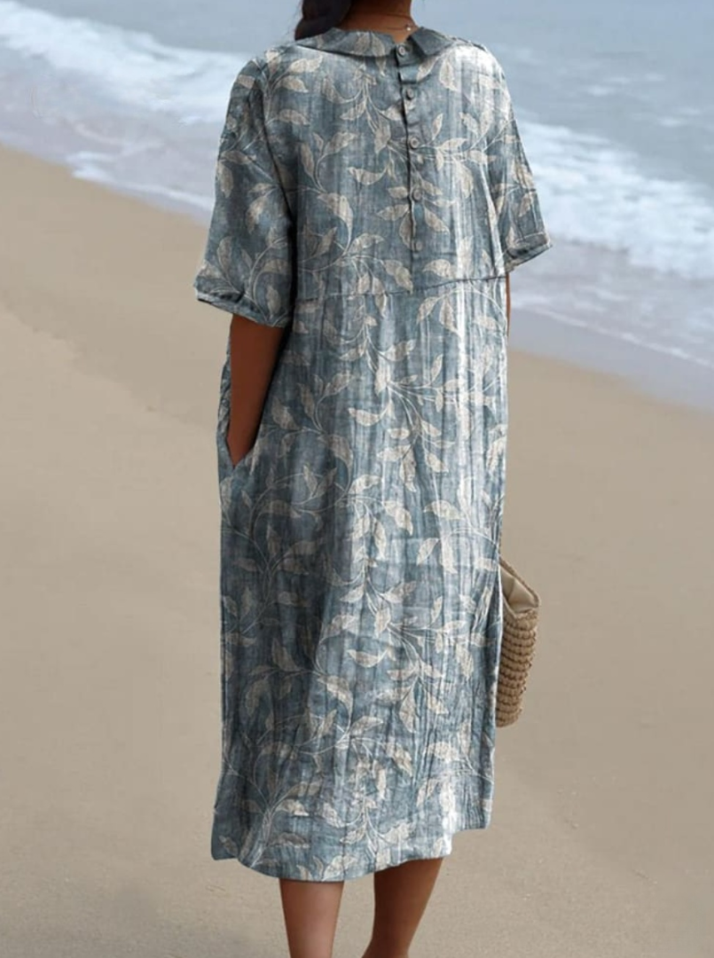 AD | Retro strandklänning med sommartryck
