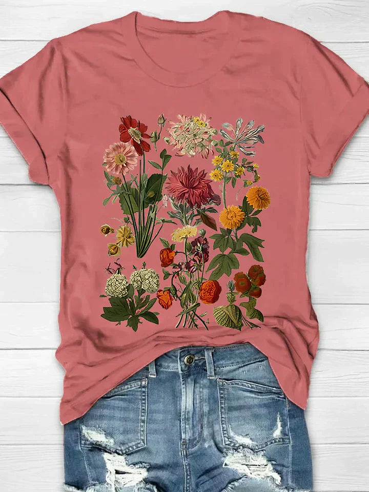 AD | Casual T-shirt med blommigt mönster