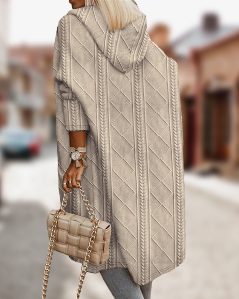 AD | Stickad cardigan med huva