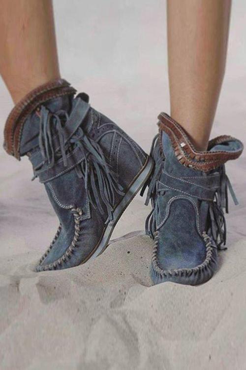 AD | Moccasinboots i mocka med fransar