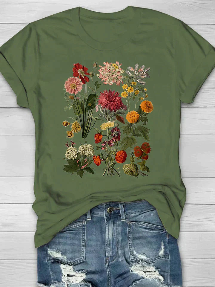 AD | Casual T-shirt med blommigt mönster