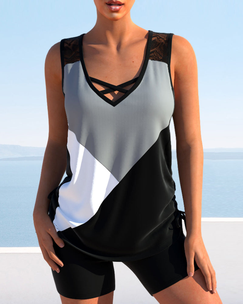 AD | 3-färgad tankini