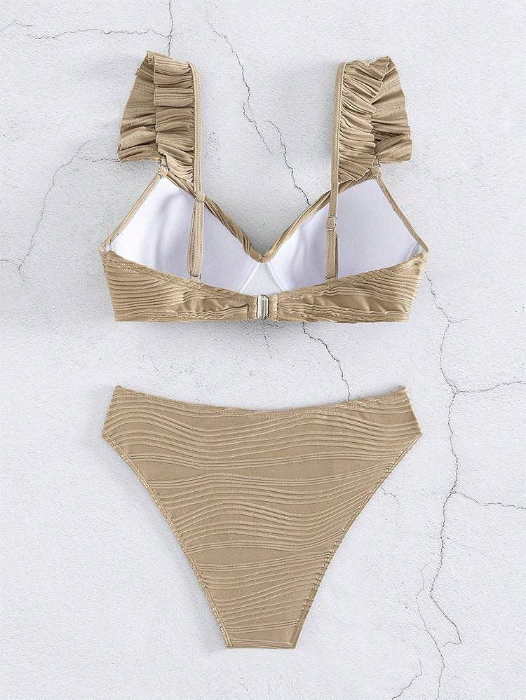 AD | Enfärgad bikini med volanger för dam i 2 färger S-XL