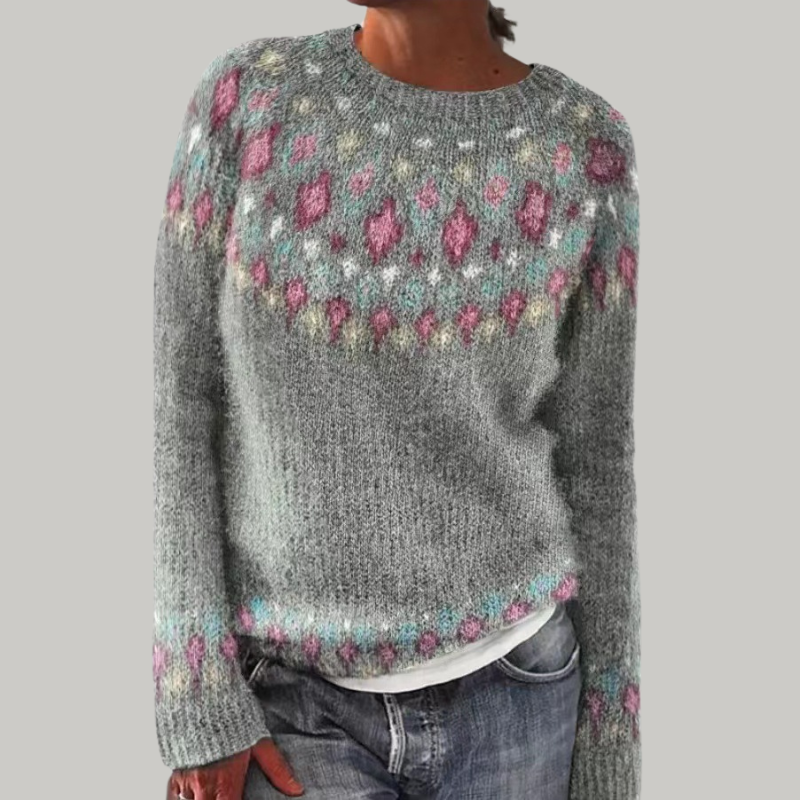 AD | Casual mönstrad stickad tröja