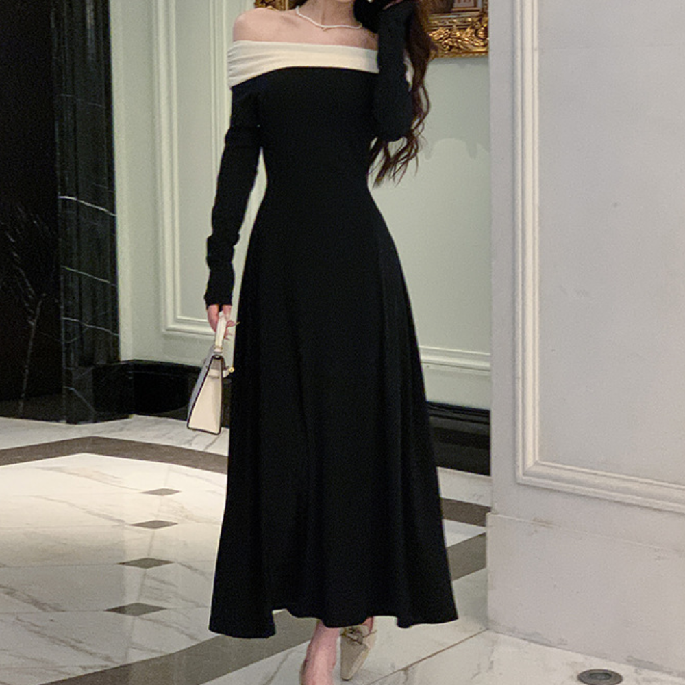 AD | Lyxig off-the-shoulder klänning för kvinnor