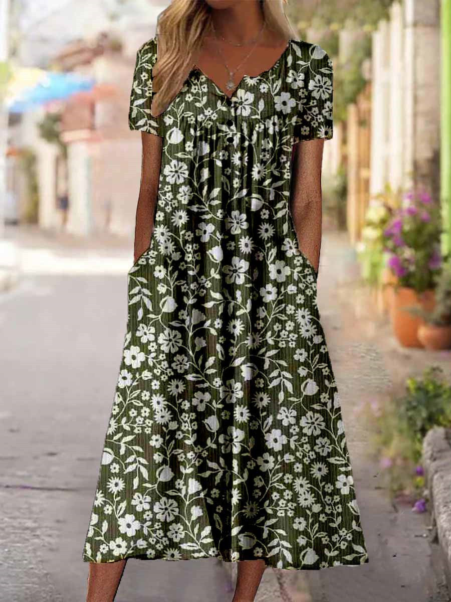 AD | Casual Jurk Met Bloemenprint