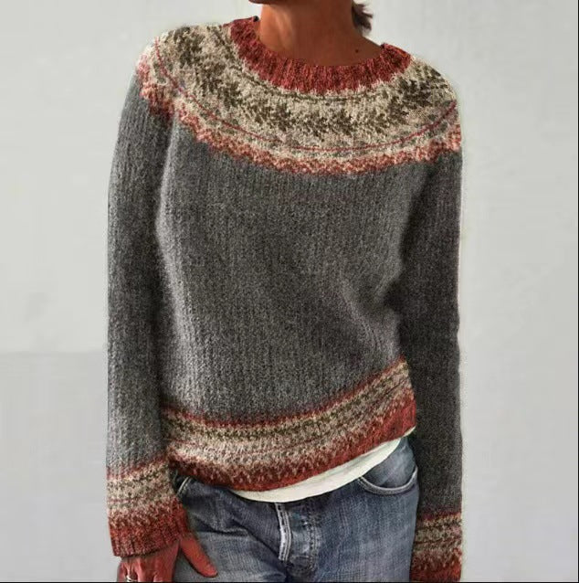 AD | Casual mönstrad stickad tröja