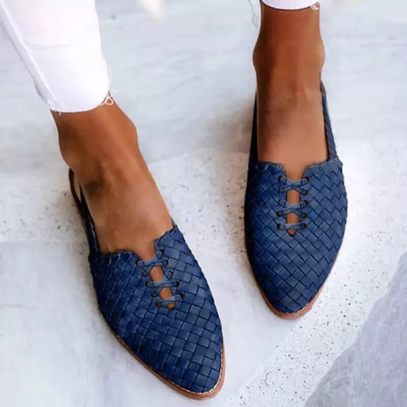 AD | Slip-on-flats i vävt material