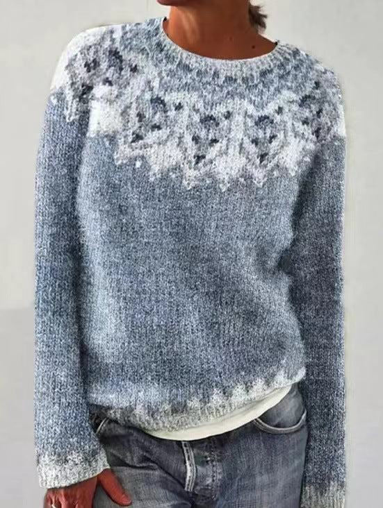 AD | Casual mönstrad stickad tröja