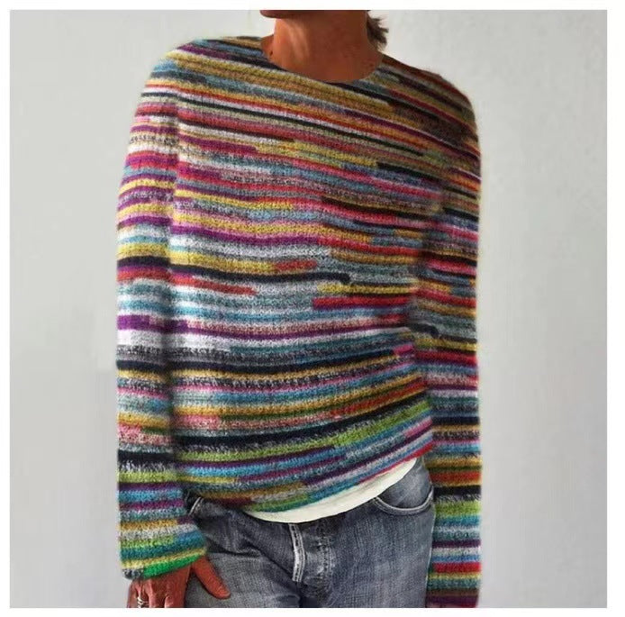 AD | Casual mönstrad stickad tröja