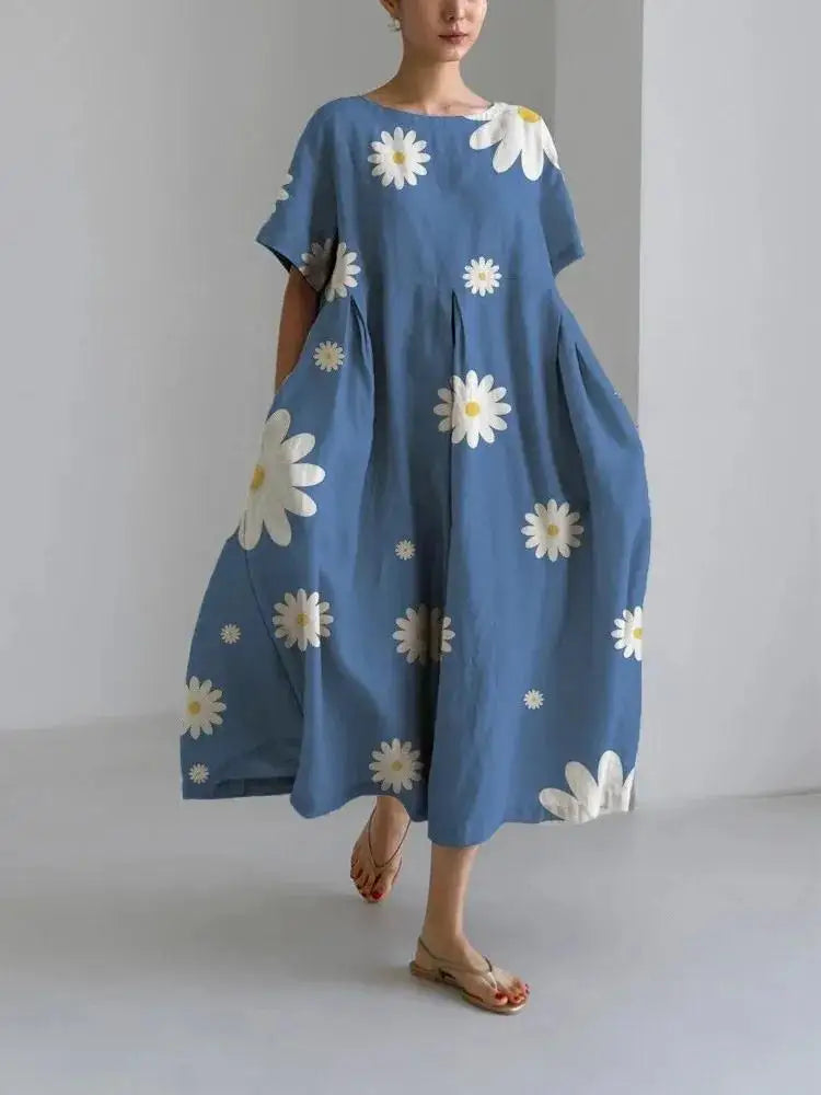 AD - blommig maxiklänning