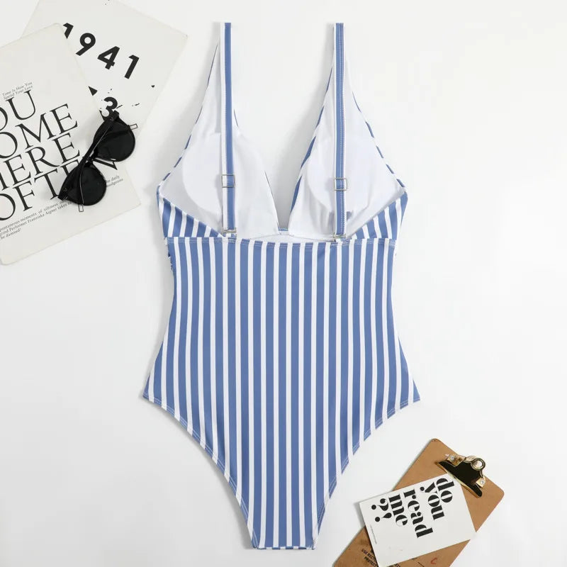 AD | Sommar Sexig randig one-piece