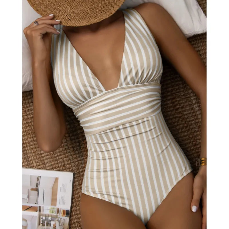 AD | Sommar Sexig randig one-piece