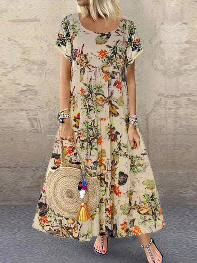 AD - Boho chic blommig maxiklänning