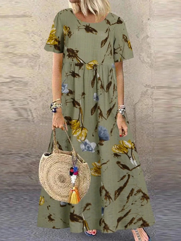 AD - Boho chic blommig maxiklänning