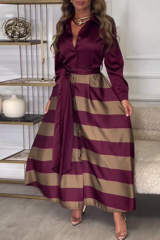 AD | Randig maxiklänning med en chic look