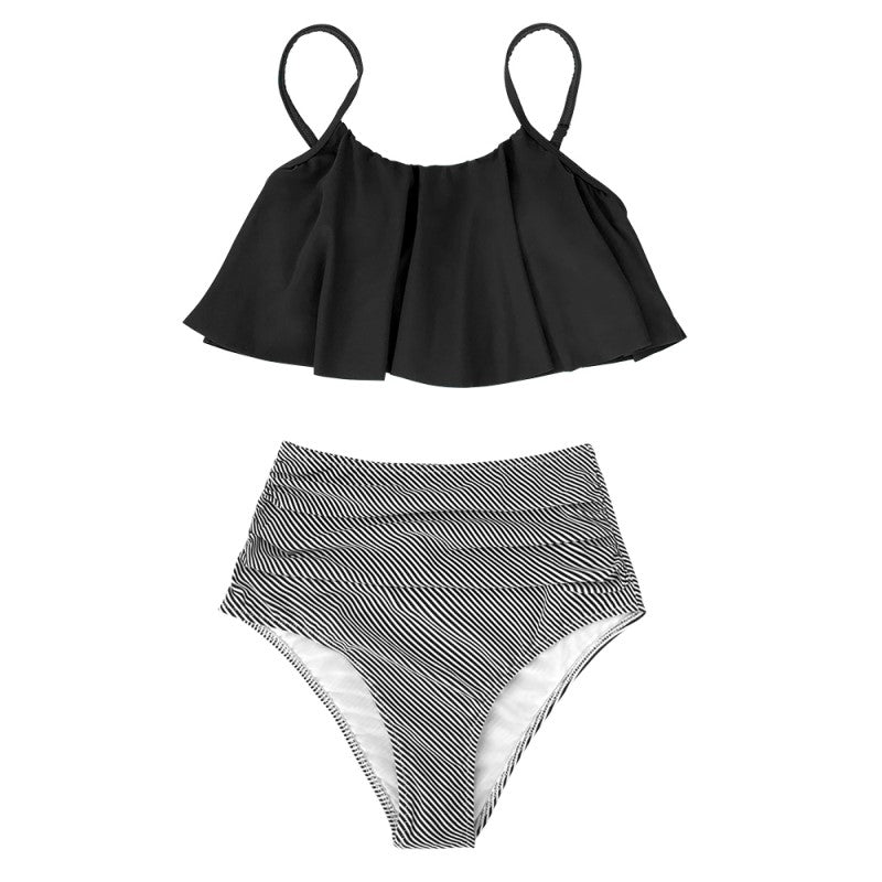AD | Färgglad bikini med volanger