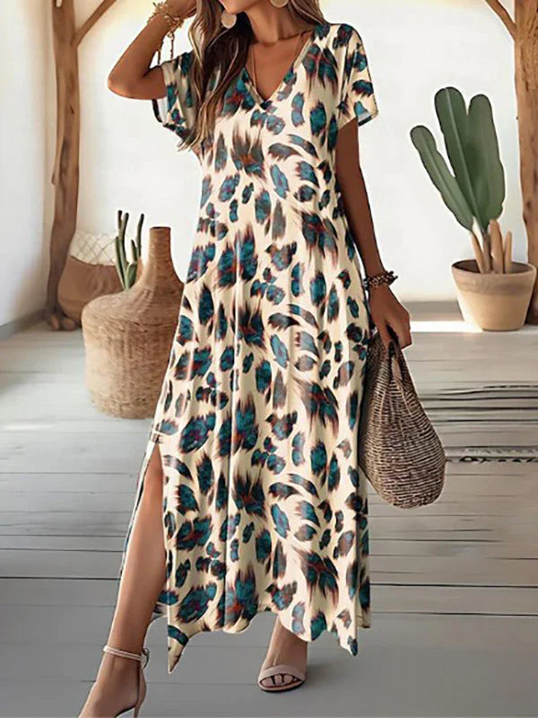 AD | Fashionabel långklänning med sommartryck