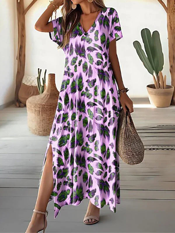 AD | Fashionabel långklänning med sommartryck