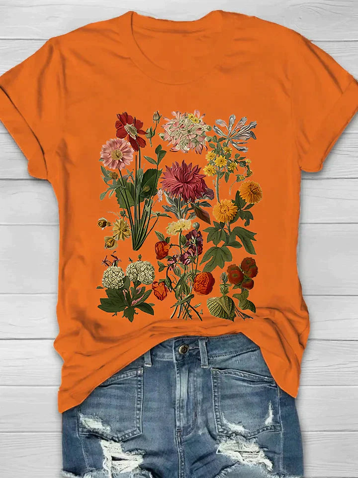 AD | Casual T-shirt med blommigt mönster