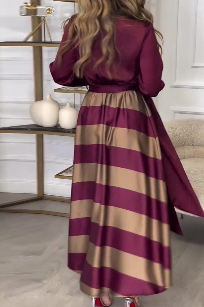AD | Randig maxiklänning med en chic look