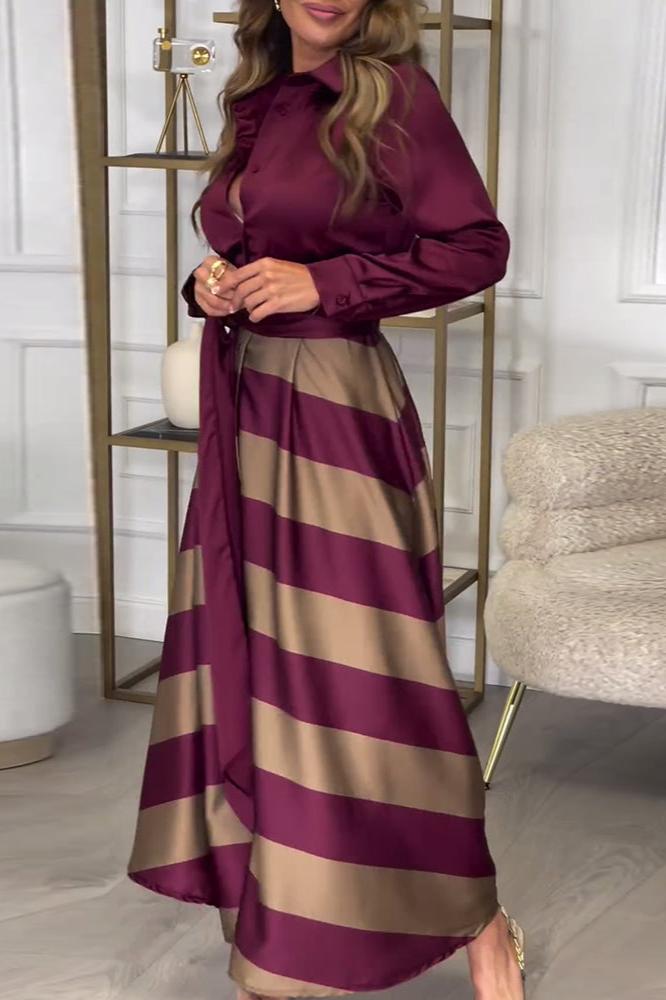 AD | Randig maxiklänning med en chic look
