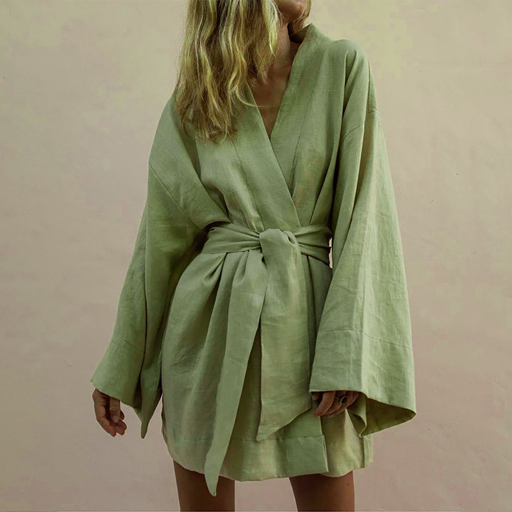 AD | Kimono klänning grön