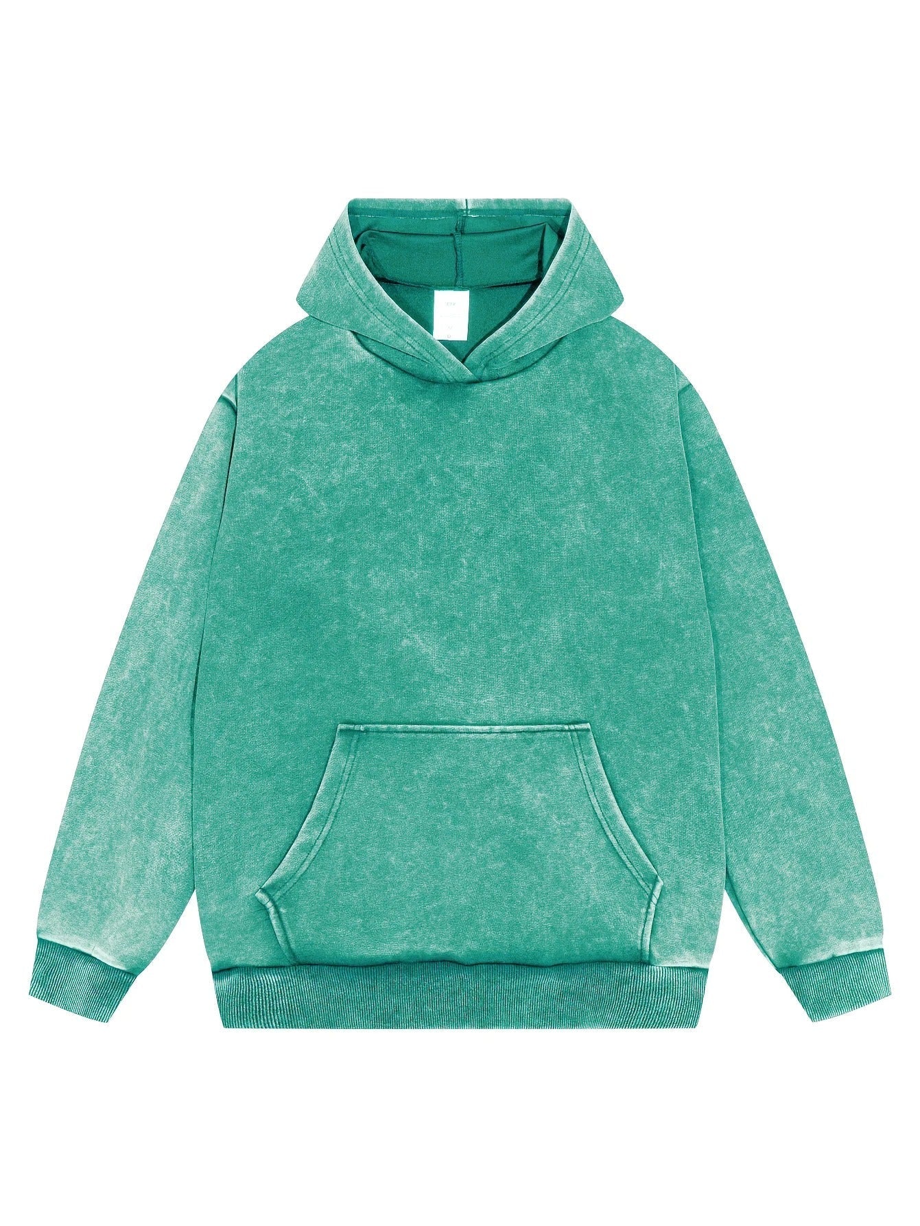 AD | Denim huvtröja med pullover