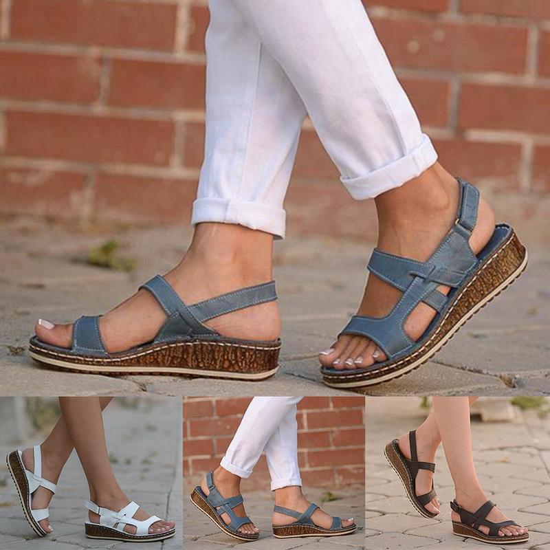 AD | Bekväma kilformade sandaler med justerbara remmar