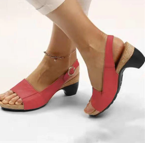 AD | Öppna sandaler med slingback och blockklack