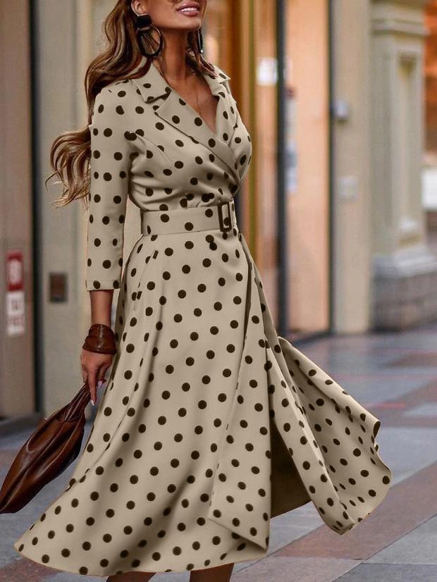 AD | Polka Dot Temperament Långärmad klänning