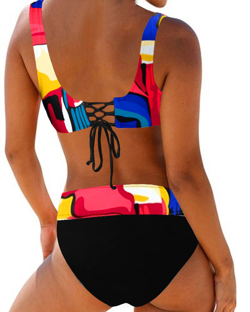 AD | Färgglad bikini baddräkt