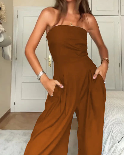 AD | Axelbandslös jumpsuit för kvinnor