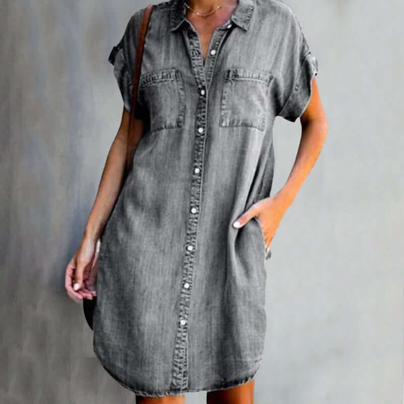 AD | Elegant denimklänning